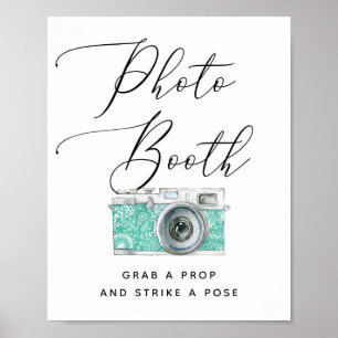 Fotocabine. Elegante delicate script bruiloft Poster