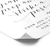 Fotocabine Gastboek Calligrafie Huwelijksbord Poster (Hoek)