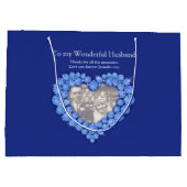 Fotocadeau voor 45e sapphire bruiloft groot cadeauzakje (Achterkant)