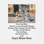 Fotocadeau voor gematigde Dog Mam Moederdag Fleece Deken (Voorkant)
