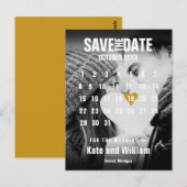 Fotocalender Moderne Gouden Hart Bewaar de Datum Briefkaart (Voorkant / Achterkant)