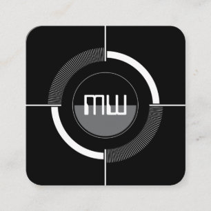 Fotocamera doel wit vierkante visitekaartje