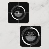 Fotocamera doel wit vierkante visitekaartje (Voorkant / Achterkant)