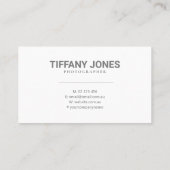 fotocamera visitekaartje floral (Achterkant)