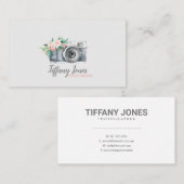 fotocamera visitekaartje floral (Voorkant / Achterkant)