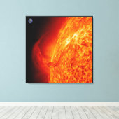 Fotocanvas zonnevlam en aardschoeisel canvas afdruk (Insitu (Houten vloer))