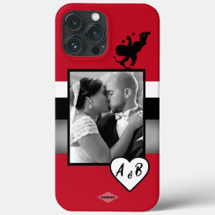 Fotocel hoofdtelefoon Wit hart Grafisch HAMbWG iPhone 13 Pro Max Hoesje