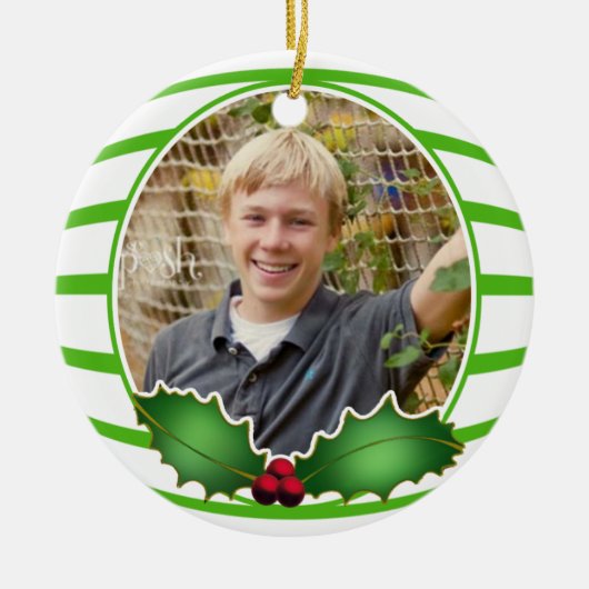 Fotocirkelvormgeving Keramisch Ornament (Voorkant)