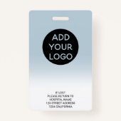 Fotocode professionele blauwe ombre verpleegster l badge (Achterkant)