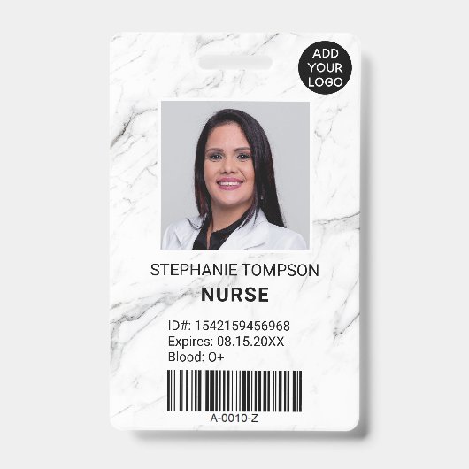 Fotocode professionele marmerverpleger badge (Voorzijde)