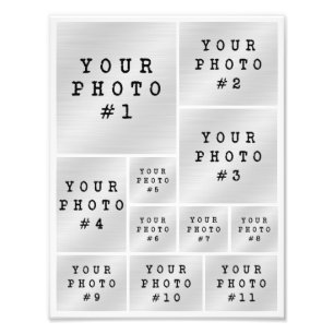 Fotocollage 11 Foto raster lay-out Fotopapier Afdruk