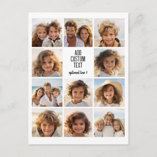 Fotocollage - 11 foto's met een tekstblok van 2 re briefkaart