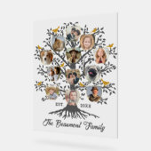 Fotocollage 12 stamboom Aangepaste naam en datum Acryl Bord (Hoek)