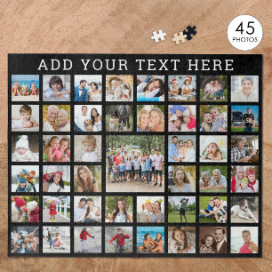 Fotocollage 45 foto's gepersonaliseerd aangepaste legpuzzel