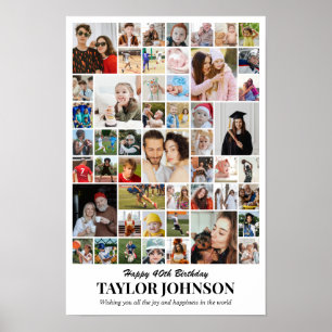 Fotocollage 50 foto's 12x18 16x24 20x30 24x36 poster