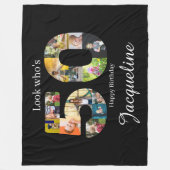 Fotocollage 50e verjaardag fleece deken (Voorkant)