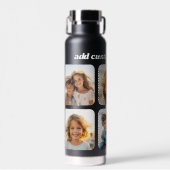 Fotocollage - 6 foto's collage aangepaste tekst waterfles (Voorkant)