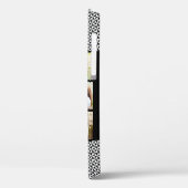 Fotocollage | Aangepast zwart-wit monogram Case-Mate iPhone Case (Achterkant / Links)