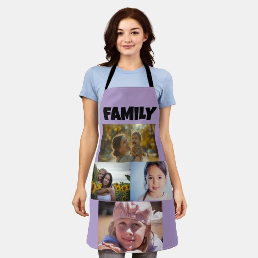 FOTOCOLLAGE Aangepaste keuken schort VOOR MOEDER (Gedragen)