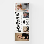 Fotocollage Afstuderen Grunge Klasse van 2024 Spandoek (Verticaal)