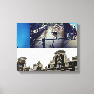 Fotocollage Amsterdam 2 Canvas Afdruk