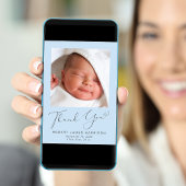 Fotocollage Bedankt Baby Boy Birth Aankondiging