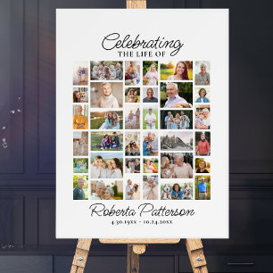 Fotocollage Begrafenis viering van het leven Welko Poster