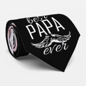 Fotocollage Best Papa Ever Black Stropdas (Opgerold)