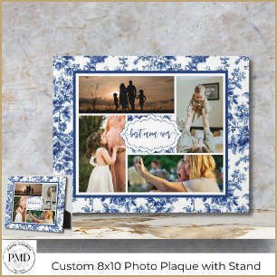 Fotocollage Beste moeder ooit blauw toilet Fotoplaat