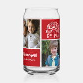 Fotocollage Beste Papa van Par Vaderdag Blikvorm Glas (Links)