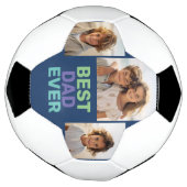 Fotocollage - Beste vader ooit - Whimsical Blue Voetbal (Gedraaid)
