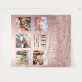 Fotocollage beste vriendinnen glitters roze goud r wandkleed (Voorkant (horizontaal))