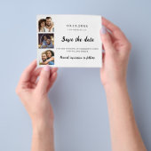 Fotocollage bruiloft Save the Date Flyer (Hand)