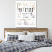 Fotocollage bruiloft welkom canvas (Insitu (Slaapkamer))