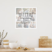 Fotocollage bruiloft welkomstbord poster (Keuken)