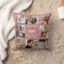 Fotocollage cadeaukussen voor mama - Fotoalbum