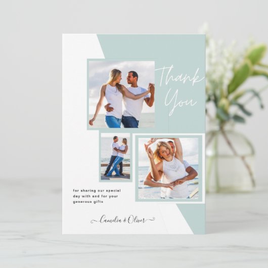 Fotocollage DANK U Bieden/Baby/Afstuderen/ENIG Kaart (Staand voorkant)