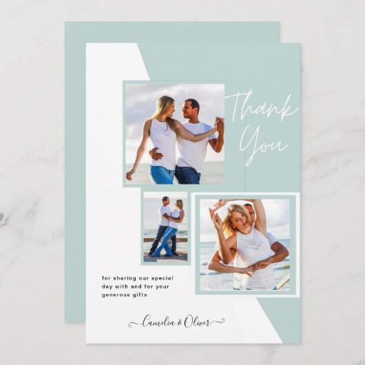 Fotocollage DANK U Bieden/Baby/Afstuderen/ENIG Kaart (Voorkant / Achterkant)