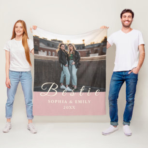 Fotocollage dekbed van fleece met namen van beste deken