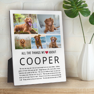 Fotocollage dingen die we leuk vinden aan je hond fotoplaat