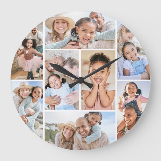 Fotocollage Eenvoudig Elegant Afbeelding Grote Klok (Voorkant)