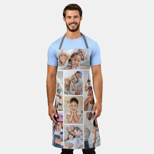 Fotocollage Eenvoudig Elegant Afbeelding Schort (Gedragen)