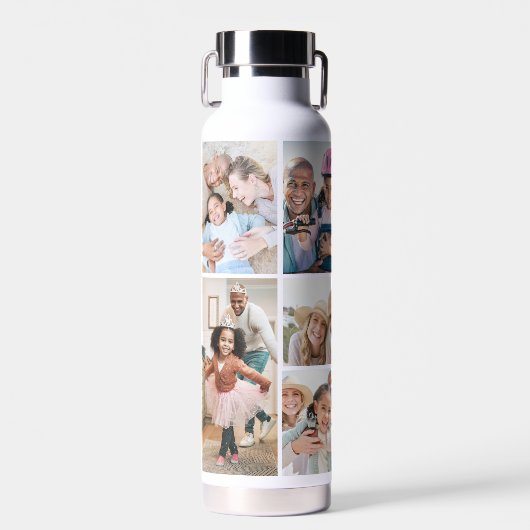 Fotocollage Eenvoudig Elegant Afbeelding Waterfles (Voorkant)