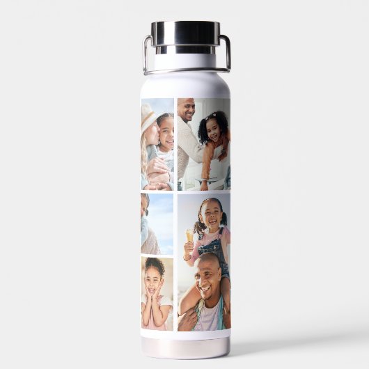 Fotocollage Eenvoudig Elegant Afbeelding Waterfles (Achterkant)