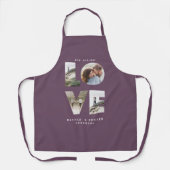 Fotocollage eenvoudig modern gepersonaliseerd paar schort (Voorkant)