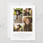 Fotocollage eenvoudige aankondiging van afstuderen (Voorkant)