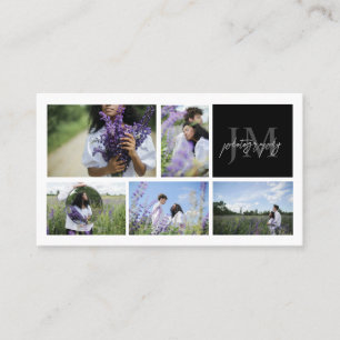 Fotocollage en kalligrafie Monogram fotografie Visitekaartje