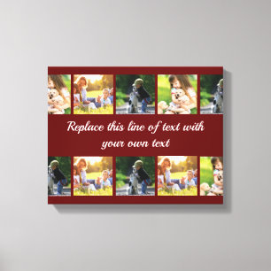 Fotocollage en tekst aanpassen canvas afdruk