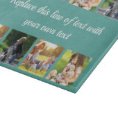 Fotocollage en tekstdeken personaliseren snijplank (Hoek)