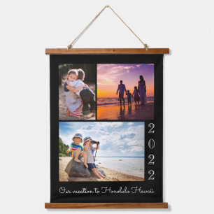 Fotocollage   Familie Vacature Memento Keepomwille Hangend Wandkleed